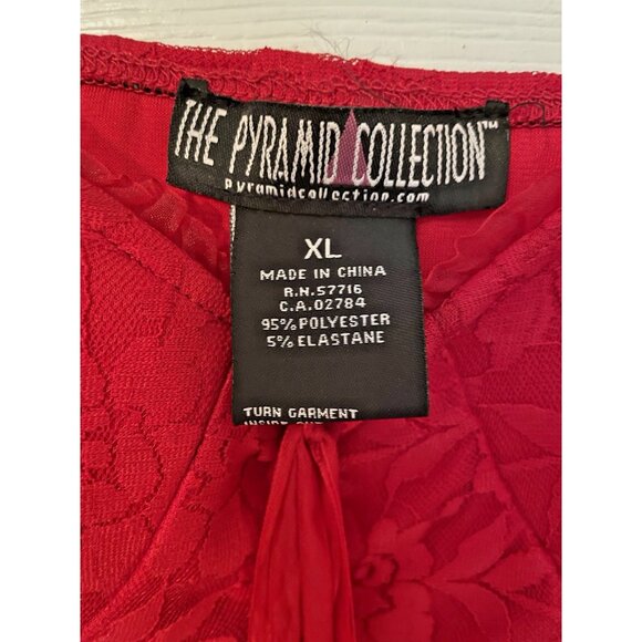 Elegant Red Lace-Up Dress - Picture 3 of 9